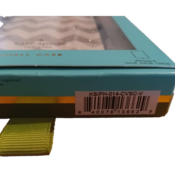 Kate Spade New York Flexible Hardshell Case for Apple iPhone 6-6s Silver Chevron - Picture 6 of 7